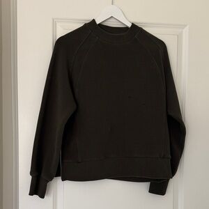 Varley Olive Ribbed Top